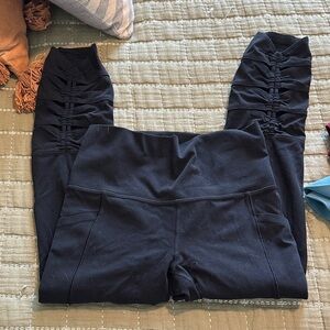 Athleta Black Girls Ruched Side Leggings